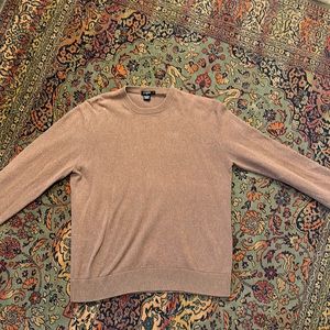 J. Crew brown cotton cashmere blend sweater, small, good condition